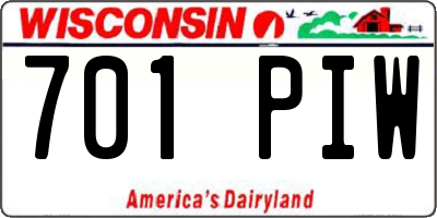 WI license plate 701PIW