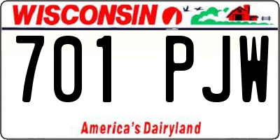 WI license plate 701PJW