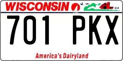 WI license plate 701PKX