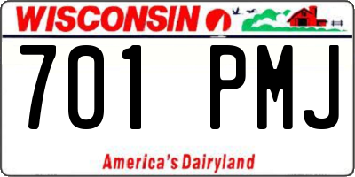 WI license plate 701PMJ
