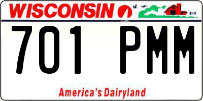 WI license plate 701PMM