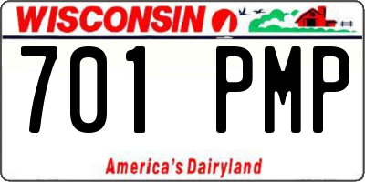 WI license plate 701PMP