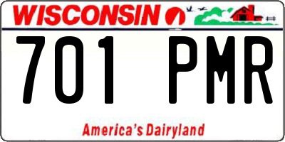 WI license plate 701PMR