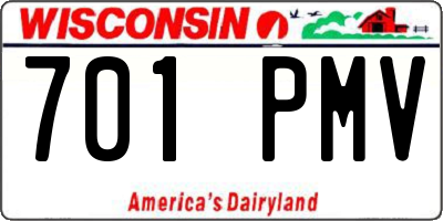 WI license plate 701PMV