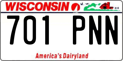 WI license plate 701PNN