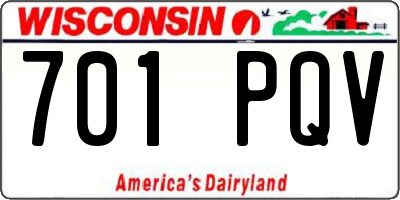 WI license plate 701PQV