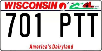 WI license plate 701PTT