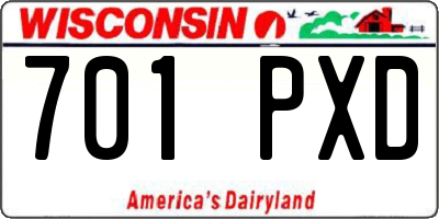 WI license plate 701PXD