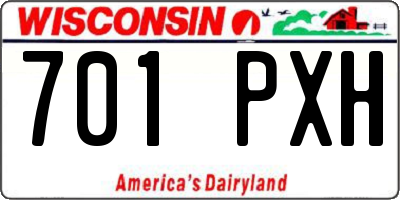 WI license plate 701PXH