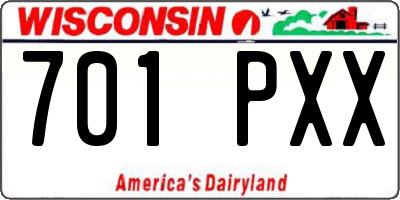 WI license plate 701PXX