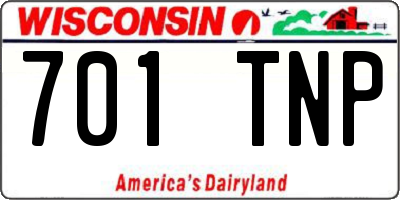 WI license plate 701TNP