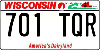 WI license plate 701TQR