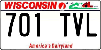 WI license plate 701TVL
