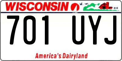 WI license plate 701UYJ