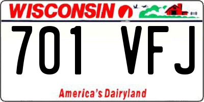 WI license plate 701VFJ