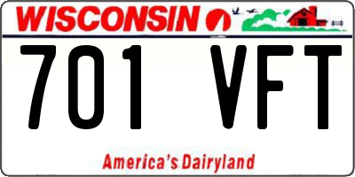 WI license plate 701VFT
