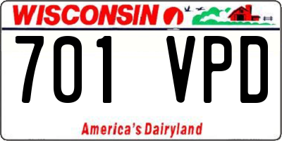 WI license plate 701VPD
