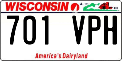 WI license plate 701VPH