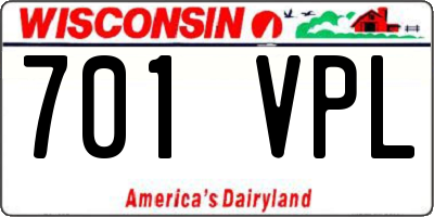 WI license plate 701VPL