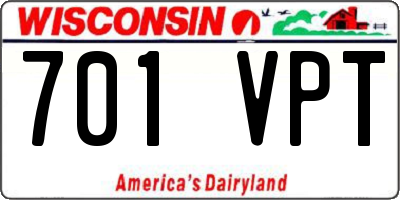 WI license plate 701VPT