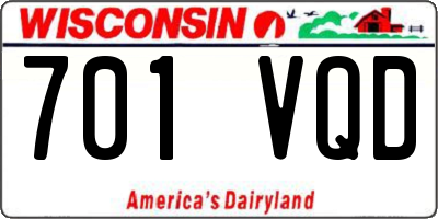 WI license plate 701VQD