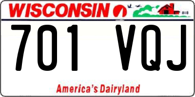 WI license plate 701VQJ