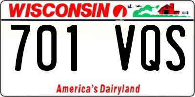 WI license plate 701VQS