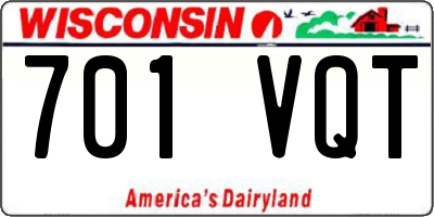 WI license plate 701VQT