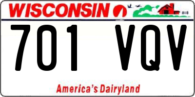 WI license plate 701VQV