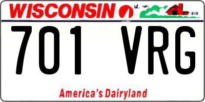 WI license plate 701VRG