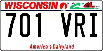 WI license plate 701VRI