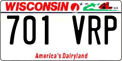 WI license plate 701VRP