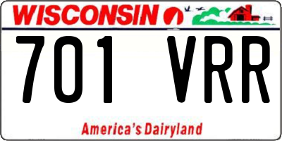 WI license plate 701VRR