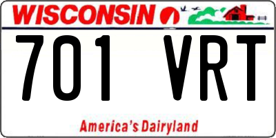 WI license plate 701VRT