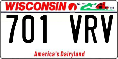 WI license plate 701VRV