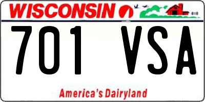 WI license plate 701VSA