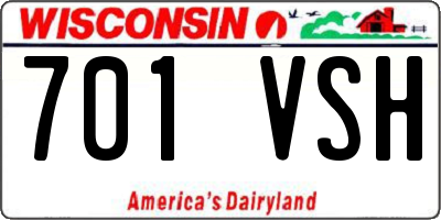 WI license plate 701VSH