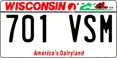 WI license plate 701VSM