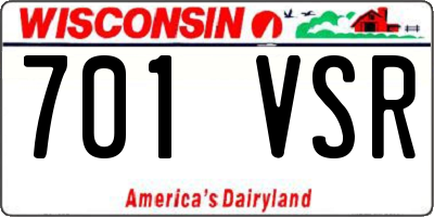 WI license plate 701VSR
