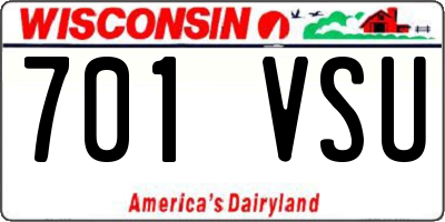 WI license plate 701VSU