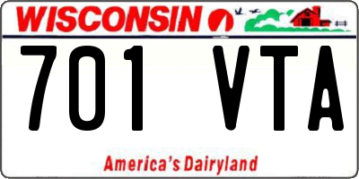 WI license plate 701VTA
