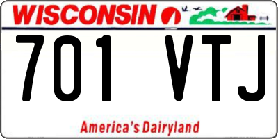 WI license plate 701VTJ