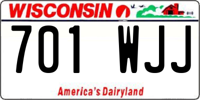 WI license plate 701WJJ