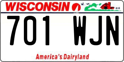 WI license plate 701WJN