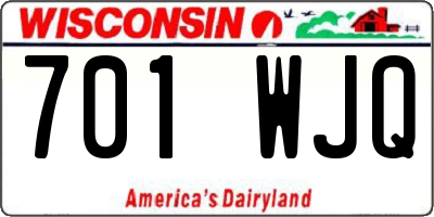 WI license plate 701WJQ