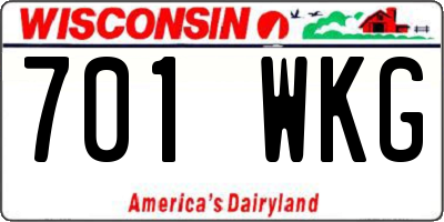 WI license plate 701WKG