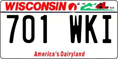 WI license plate 701WKI