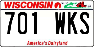 WI license plate 701WKS