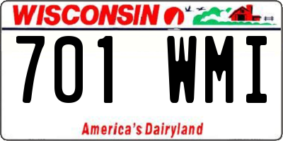 WI license plate 701WMI