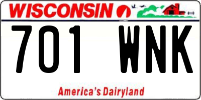 WI license plate 701WNK